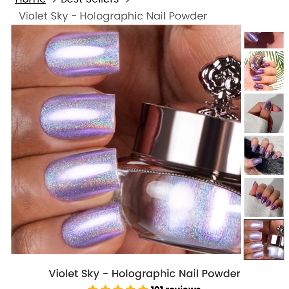 Sistaco Violet sky mineral nail powder nail powder